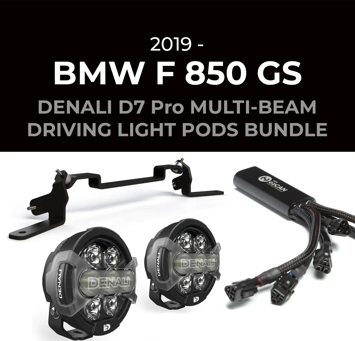 BMW F 850 GS '19-' Bundle with DENALI D7Pro Multi-Beam Driving