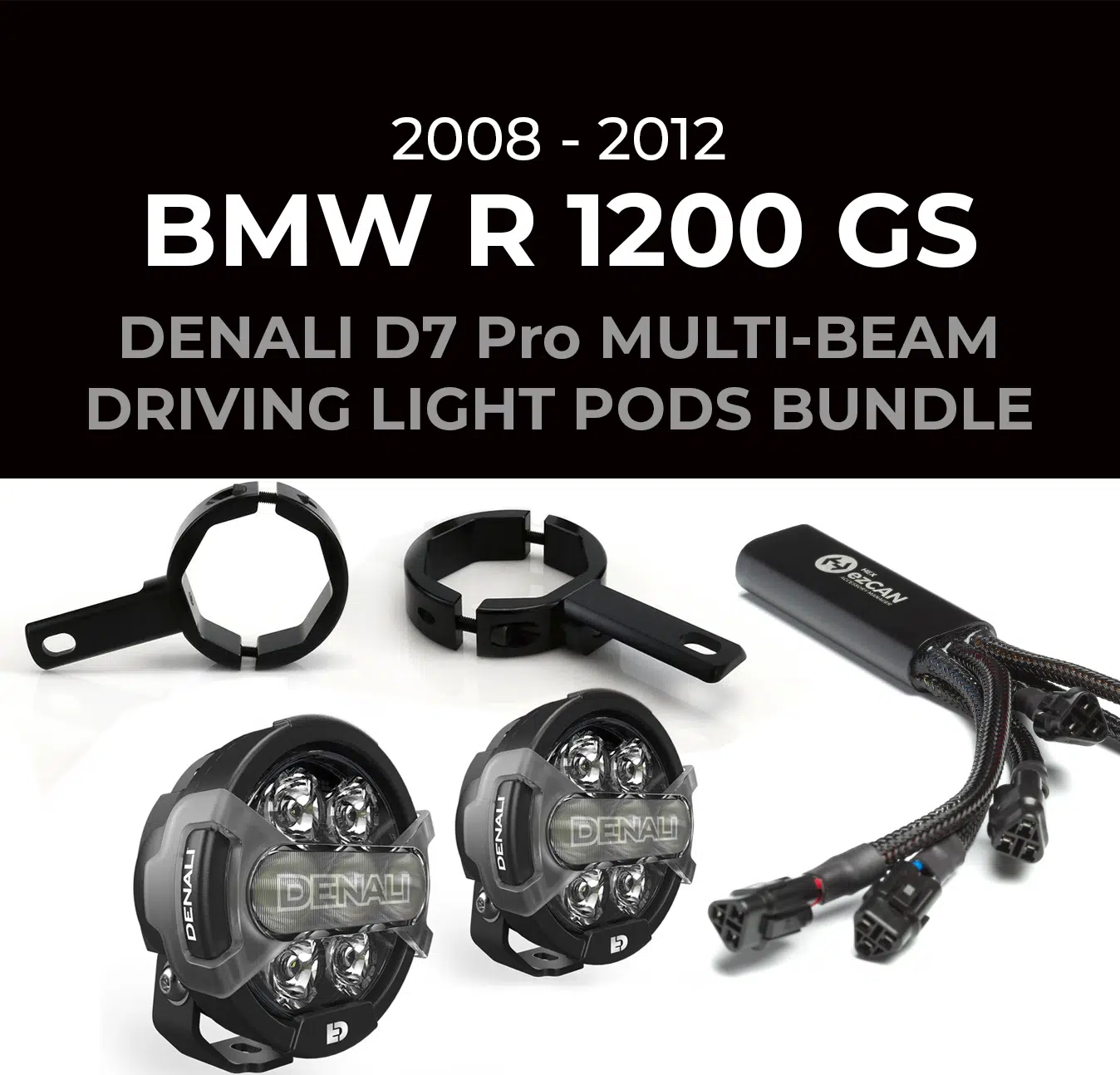 BMW R 1200 GS '08-12' Bundle with DENALI D7Pro Multi-Beam Driving