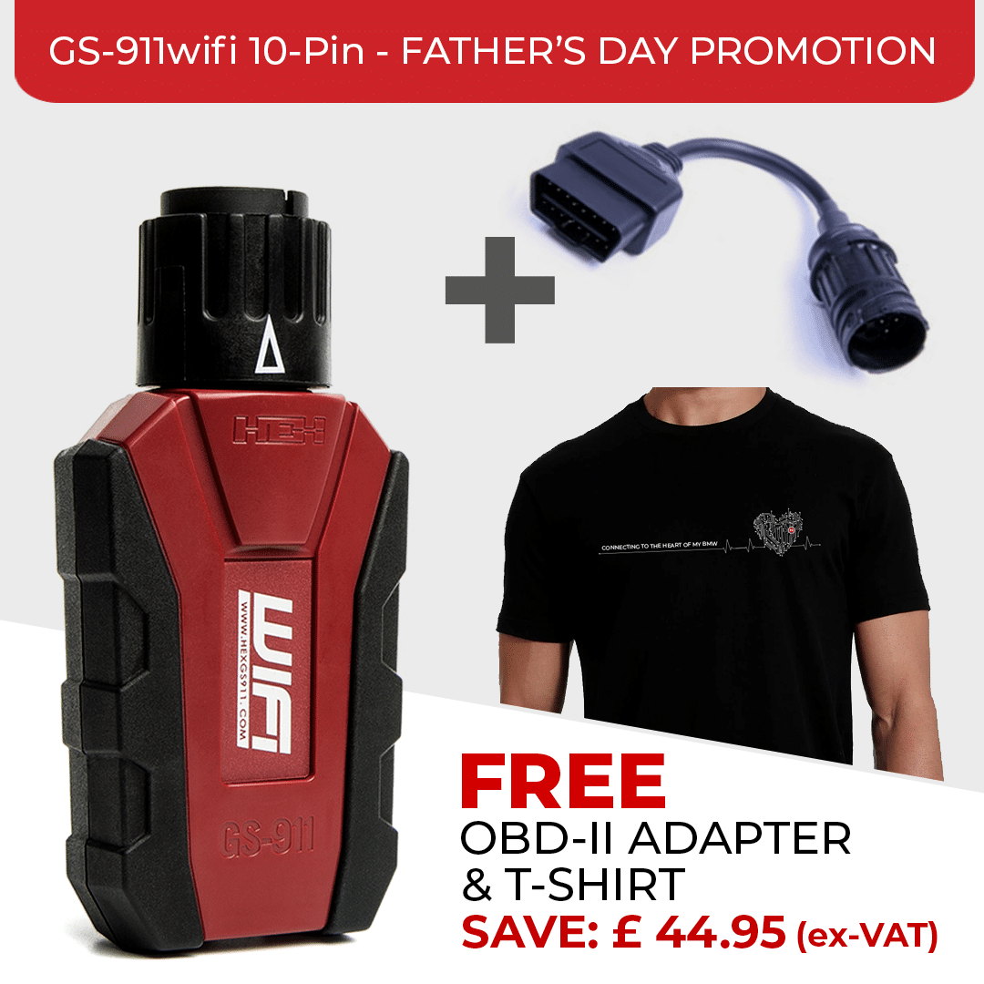 HEX GS-911wifi with 10-Pin Connector + FREE Adapter Cable + FREE T-shirt