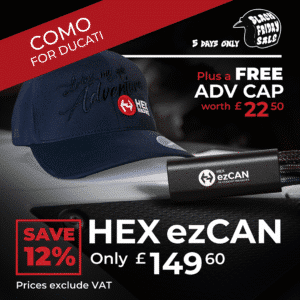 BLACK FRIDAY: HEX ezCAN Como for Ducati Bikes + HEX Adv Cap
