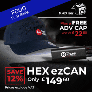 BLACK FRIDAY: HEX ezCAN F800 for BMW Bikes + HEX Adv Cap