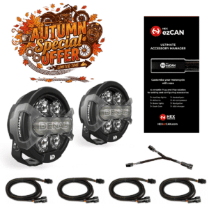 AUTUMN SPECIAL OFFER: 2x Denali D7 PRO Multi-Beam Driving Light Pods with Modular X-Lens System + a HEX ezCAN Accessory Manager + Cables